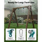 VEVOR Swing Hangers, 4 Pack Heavy Duty Swing Brackets, 5000 lbs Capacity, Screws Bolts Included, Smooth Dual Bearing, Aluminum Alloy Hangers, Green