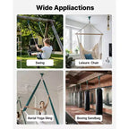 VEVOR Swing Hangers, 4 Pack Heavy Duty Swing Brackets, 5000 lbs Capacity, Screws Bolts Included, Smooth Dual Bearing, Aluminum Alloy Hangers, Green