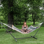 Costway 2-Person Heavy-Duty Hammock Stand w/ Storage Bag Portable 450 LBS Capacity