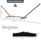 Costway 2-Person Heavy-Duty Hammock Stand w/ Storage Bag Portable 450 LBS Capacity