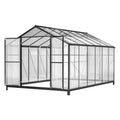 Mondawe 8'x12' Walk-In Greenhouse,Heavy-Duty Polycarbonate Garden Greenhouse