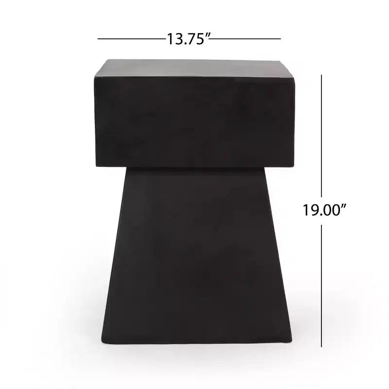 Christopher Knight Home Aesop Modern Patio Lightweight Concrete Side Table