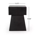 Christopher Knight Home Aesop Modern Patio Lightweight Concrete Side Table