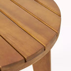 ModernLuxe 3pcs Patio Seating Sets, Outdoor Chat Set with 2 Sunken Rope Chairs, Acacia Wood End Table