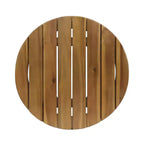 ModernLuxe 3pcs Patio Seating Sets, Outdoor Chat Set with 2 Sunken Rope Chairs, Acacia Wood End Table