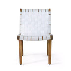 ModernLuxe 3pcs Patio Seating Sets, Outdoor Chat Set with 2 Sunken Rope Chairs, Acacia Wood End Table