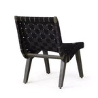 ModernLuxe 3pcs Patio Seating Sets, Outdoor Chat Set with 2 Sunken Rope Chairs, Acacia Wood End Table
