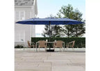 15ft Extra Large Patio Umbrella with Base Included  Double-Sided Outdoor Market Umbrella with Crank Lift, Waterproof & UV Protected for Garden, Pool