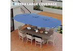 15ft Extra Large Patio Umbrella with Base Included  Double-Sided Outdoor Market Umbrella with Crank Lift, Waterproof & UV Protected for Garden, Pool