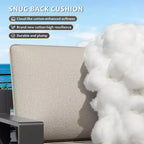 UPTIOT Outdoor Seat & Back Cushion Set, Water-Resistant Olefin Fabric Patio Cushions with Removable Washable Covers
