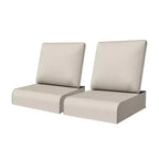 UPTIOT Outdoor Seat & Back Cushion Set, Water-Resistant Olefin Fabric Patio Cushions with Removable Washable Covers