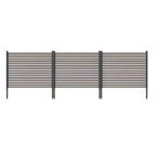 Outdoor Privacy Screen, 3-Panel No-Dig Metal Fence, Rustproof Decorative Garden Barrier, Flower Bed Protector, for Patio, Backyard, Vegetable Gardens