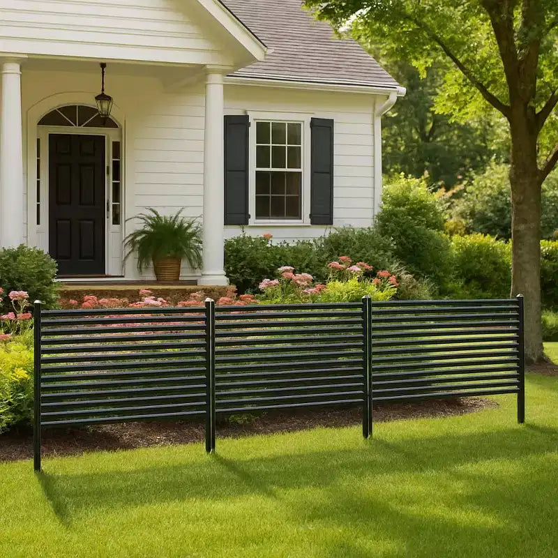 Outdoor Privacy Screen, 3-Panel No-Dig Metal Fence, Rustproof Decorative Garden Barrier, Flower Bed Protector, for Patio, Backyard, Vegetable Gardens