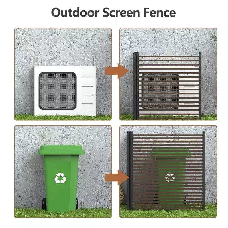 Outdoor Privacy Screen, 3-Panel No-Dig Metal Fence, Rustproof Decorative Garden Barrier, Flower Bed Protector, for Patio, Backyard, Vegetable Gardens