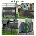Outdoor Privacy Screen, 3-Panel No-Dig Metal Fence, Rustproof Decorative Garden Barrier, Flower Bed Protector, for Patio, Backyard, Vegetable Gardens