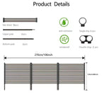Outdoor Privacy Screen, 3-Panel No-Dig Metal Fence, Rustproof Decorative Garden Barrier, Flower Bed Protector, for Patio, Backyard, Vegetable Gardens