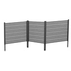 Outdoor Privacy Screen, 3-Panel No-Dig Metal Fence, Rustproof Decorative Garden Barrier, Flower Bed Protector, for Patio, Backyard, Vegetable Gardens