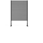 Outdoor Privacy Screen - 47X71 Freestanding Metal Fence Panel for Patio & Garden, Rust-Resistant Weatherproof Trellis Divider, Brown