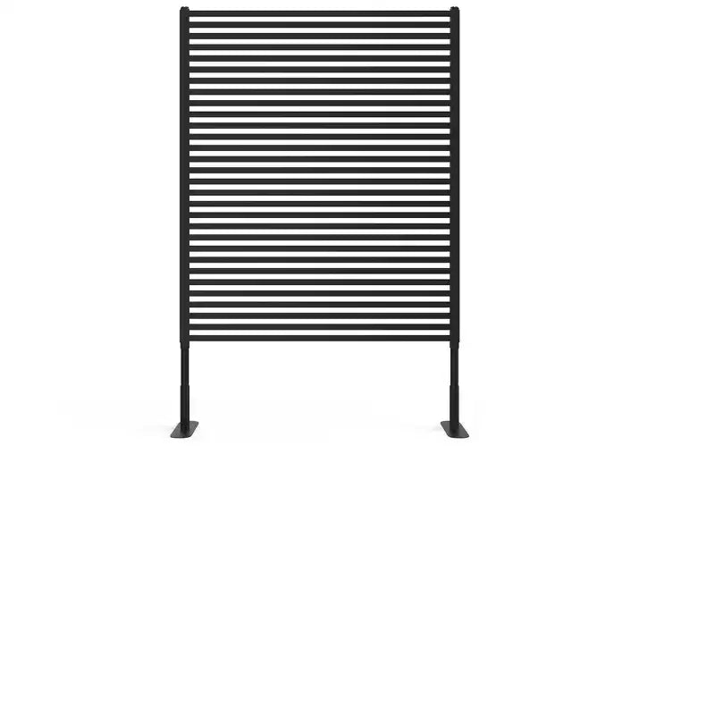 Outdoor Privacy Screen - 47X71 Freestanding Metal Fence Panel for Patio & Garden, Rust-Resistant Weatherproof Trellis Divider, Brown