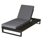 Christopher Knight Home Hudson Patio Modern Acacia Wood 4-Position Adjustable Chaise Lounge with Cushion