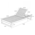 Christopher Knight Home Hudson Patio Modern Acacia Wood 4-Position Adjustable Chaise Lounge with Cushion