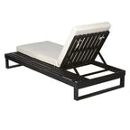 Christopher Knight Home Hudson Patio Modern Acacia Wood 4-Position Adjustable Chaise Lounge with Cushion