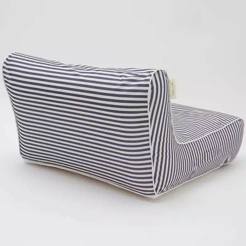 Sunnylife: Luxe Floating Chair - Marine Navy Stripe - Inflatable Poolside Lounge