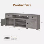 Farmhouse TV Stand for 75/80 Inch TVs, Entertainment Center with Storage Drawers&Open Shelf, Television Consoles Stands for Living Room, Bedroom