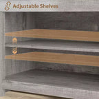 Farmhouse TV Stand for 75/80 Inch TVs, Entertainment Center with Storage Drawers&Open Shelf, Television Consoles Stands for Living Room, Bedroom
