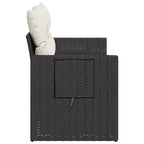 vidaXL Garden Sofa Black, Cream White