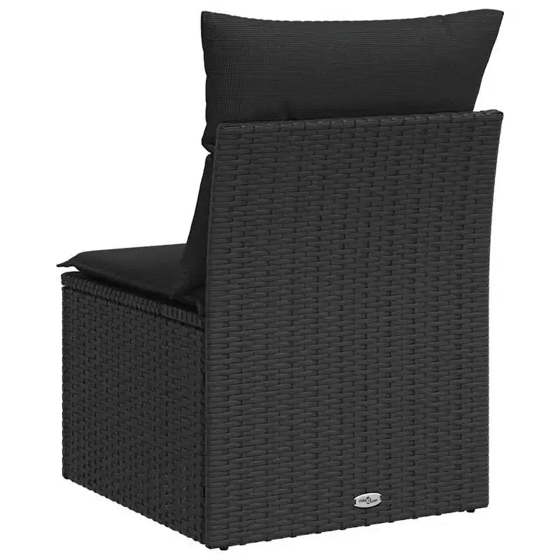vidaXL Garden Chair Black PE Rattan Medium Modular Garden Chair