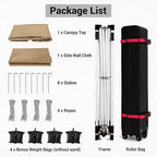 10x10 Pop Up Canopy with 1 Sidewall, Outdoor Canopy Tent, Easy Set Up Beach Tent with Vented Top Portable Roller Bag