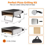 Garvee 12 Portable Outdoor Pizza Oven, Pizza Cooking Platform for Camping, Backyard, Tailgating, Gray