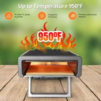 Garvee 12 Portable Outdoor Pizza Oven, Pizza Cooking Platform for Camping, Backyard, Tailgating, Gray