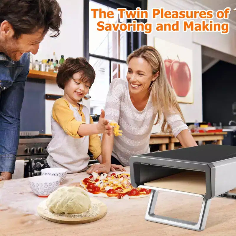 Garvee 12 Portable Outdoor Pizza Oven, Pizza Cooking Platform for Camping, Backyard, Tailgating, Gray