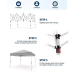 Heavy Duty Pop Up Canopy Tent - Waterproof & UV-Protected Outdoor Shelter - Easy One-Person Setup - Adjustable Height, 1 Sidewall