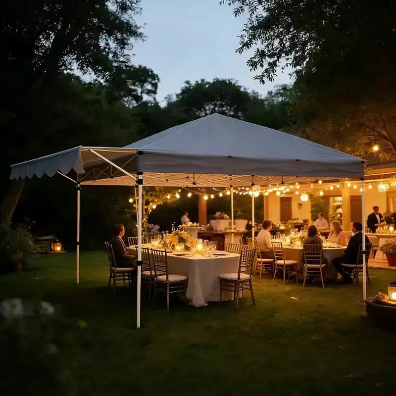 Heavy Duty Pop Up Canopy Tent - Waterproof & UV-Protected Outdoor Shelter - Easy One-Person Setup - Adjustable Height, 1 Sidewall