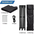 Heavy Duty Pop Up Canopy Tent - Waterproof & UV-Protected Outdoor Shelter - Easy One-Person Setup - Adjustable Height, 1 Sidewall