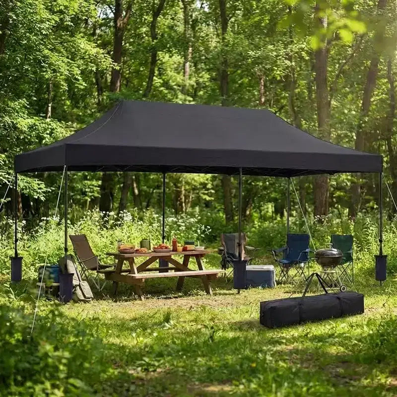 Heavy Duty Pop Up Canopy Tent - Waterproof & UV-Protected Outdoor Shelter - Easy One-Person Setup - Adjustable Height, 1 Sidewall