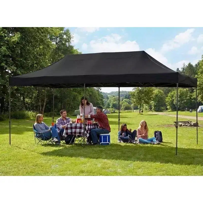 Heavy Duty Pop Up Canopy Tent - Waterproof & UV-Protected Outdoor Shelter - Easy One-Person Setup - Adjustable Height, 1 Sidewall