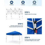 Heavy Duty Pop Up Canopy Tent - Waterproof & UV-Protected Outdoor Shelter - Easy One-Person Setup - Adjustable Height, 1 Sidewall