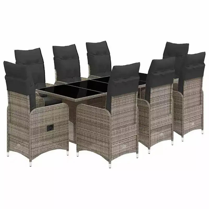 vidaXL Bistro Set PE Rattan 6-seater Bistro Set Rectangular