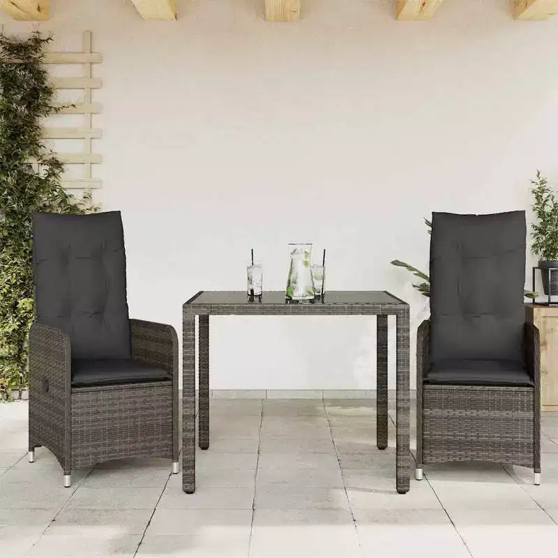 vidaXL Bistro Set PE Rattan 6-seater Bistro Set Rectangular