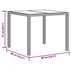 vidaXL Bistro Set PE Rattan 6-seater Bistro Set Rectangular