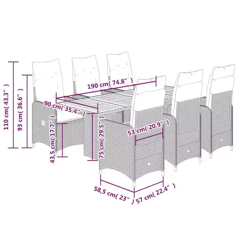 vidaXL Bistro Set