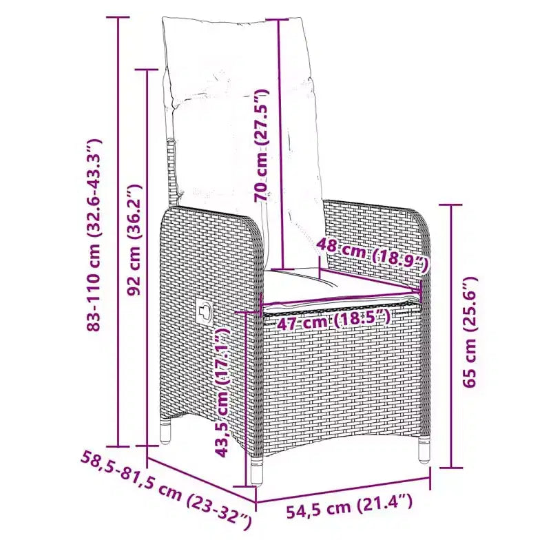 vidaXL Bistro Set