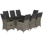 vidaXL Bistro Set PE rattan, powder-coated steel, solid acacia wood