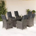 vidaXL Bistro Set PE rattan, powder-coated steel, solid acacia wood