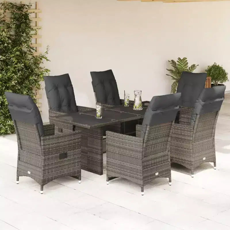 vidaXL Bistro Set PE rattan, powder-coated steel, solid acacia wood