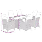 vidaXL Bistro Set PE rattan, powder-coated steel, solid acacia wood